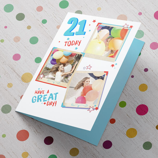 Multi Photo Upload Birthday Card - Have A Great Day, Any Age