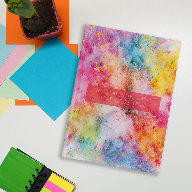 Personalised Diary - Exploding Paint