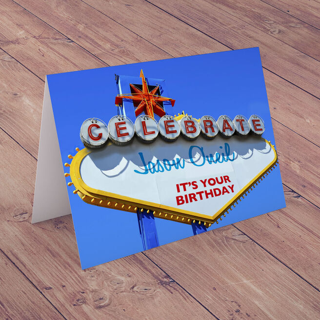 Personalised Card - Las Vegas Birthday