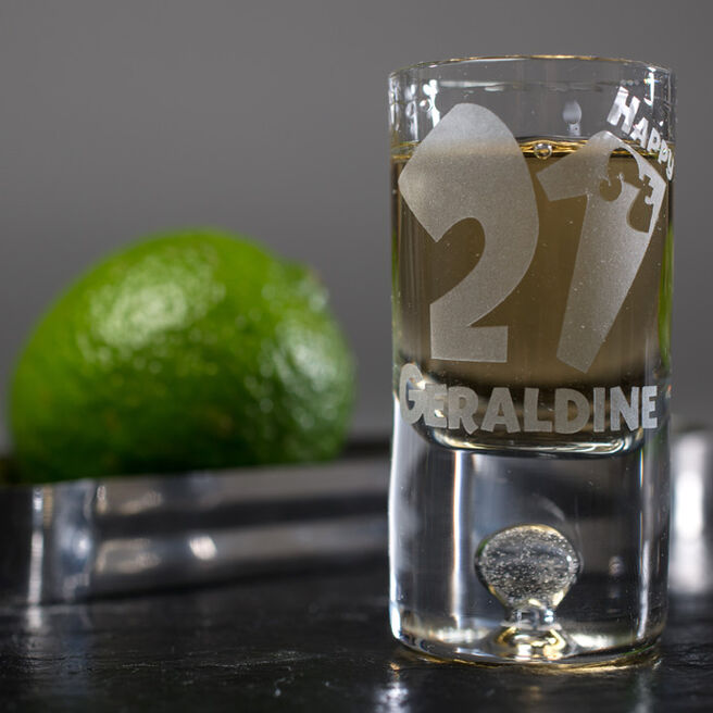Personalised Shot Glass - Happy 21st