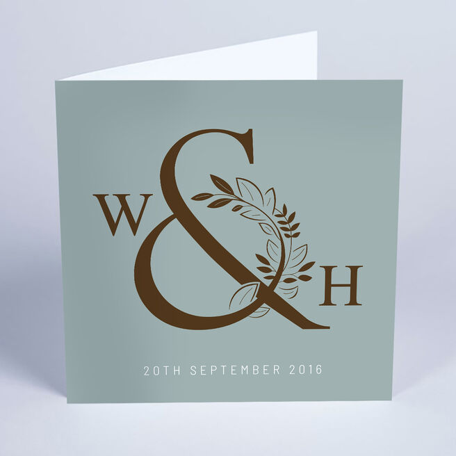 Personalised Card - Ampersand Initials