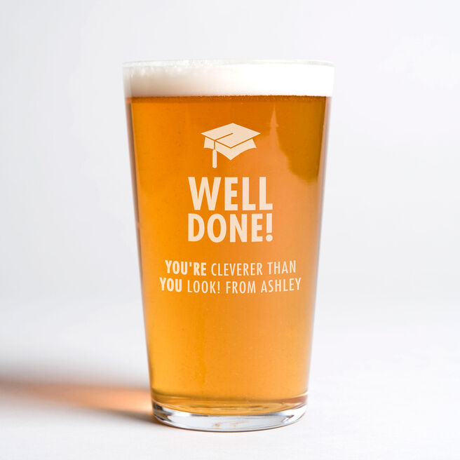 Personalised Pint Glass - Well Done