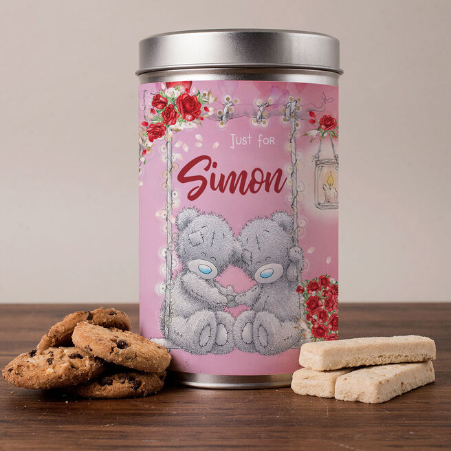 Personalised Tin With Biscuits - Me to You - Hearts Swing