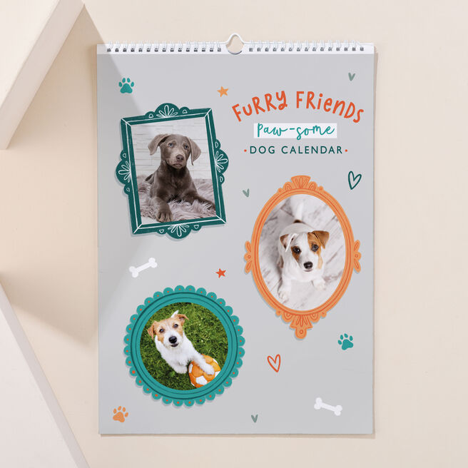 Personalised Photo Calendar - Furry Friends, Dogs