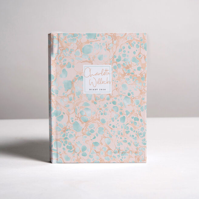 Personalised Diary - Marble Name