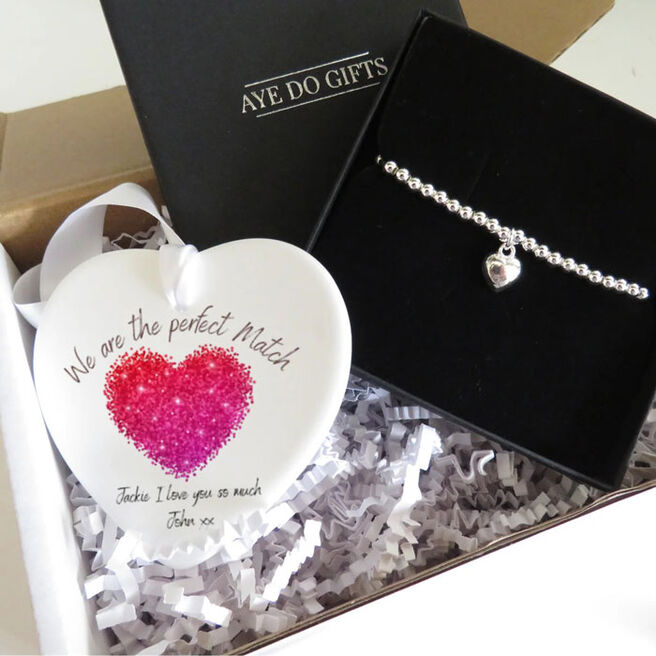 Personalised Perfect Match Gift Box with Bracelet