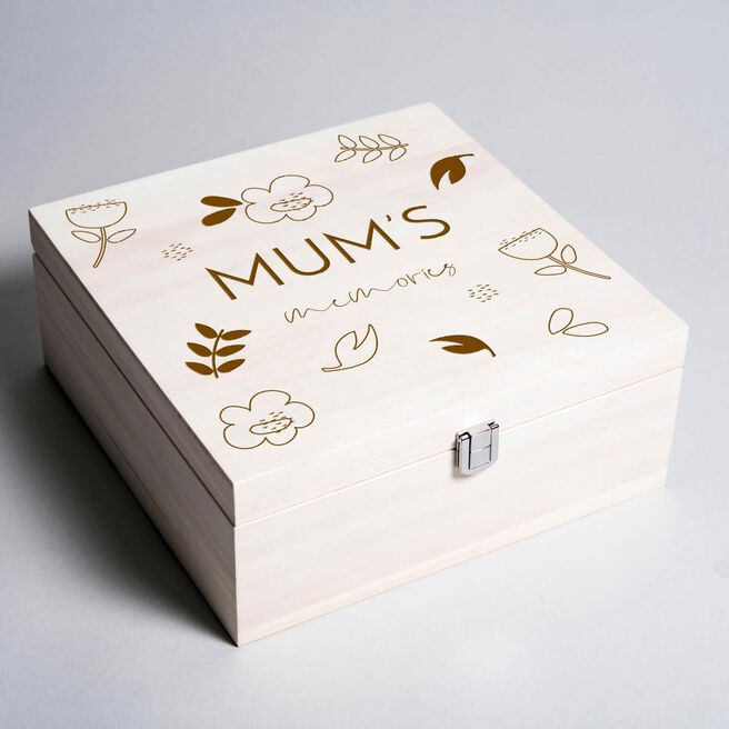 Personalised Wooden Box - Floral