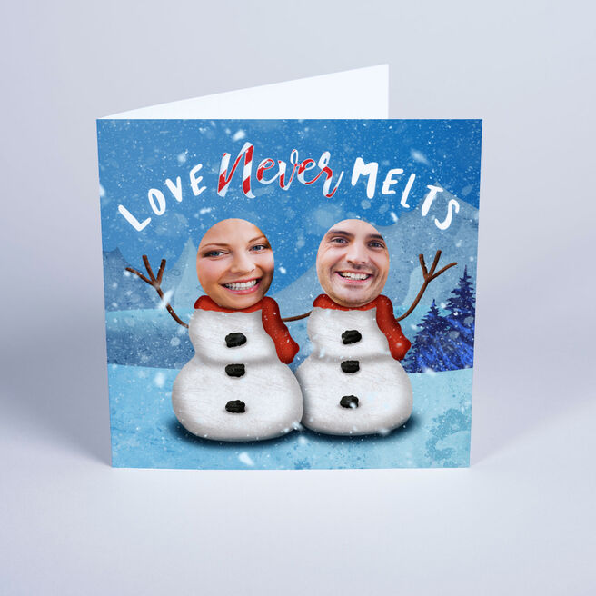 Photo Upload 2 People Card - Love Never Melts