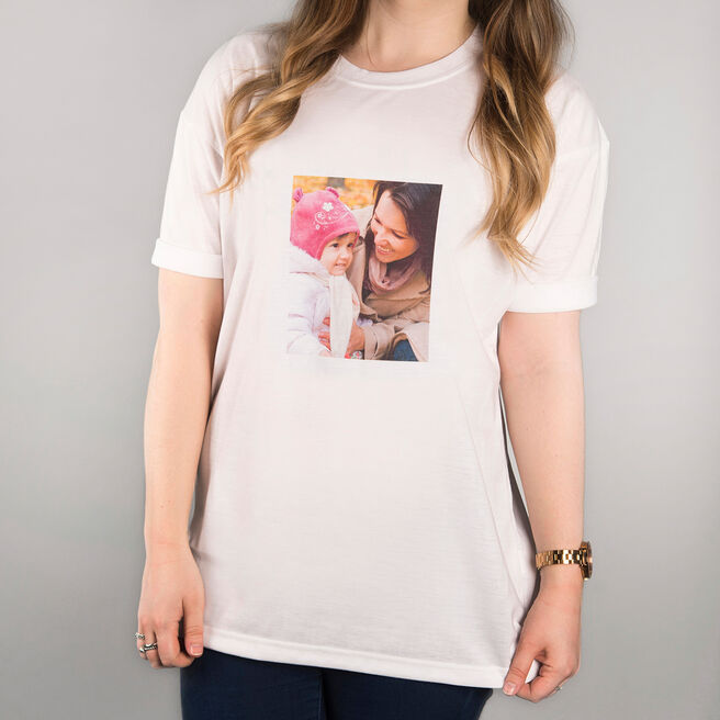 Create Your Own Photo Upload White T-Shirt