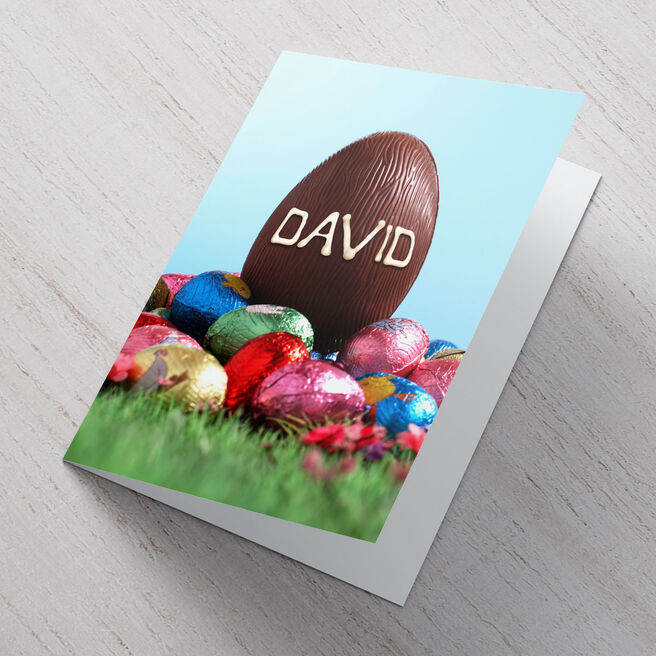 Personalised Easter Card - Egg Mountain