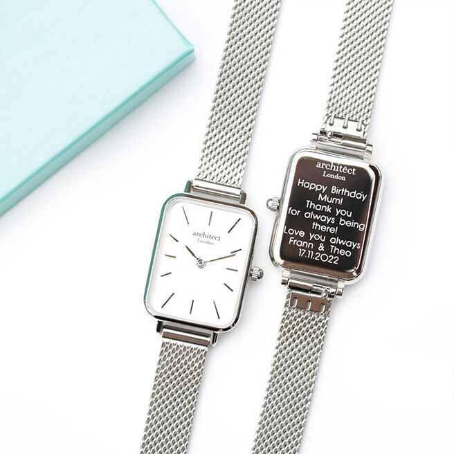 Ladies Personalised Watch - Architect Lille Cloud Silver