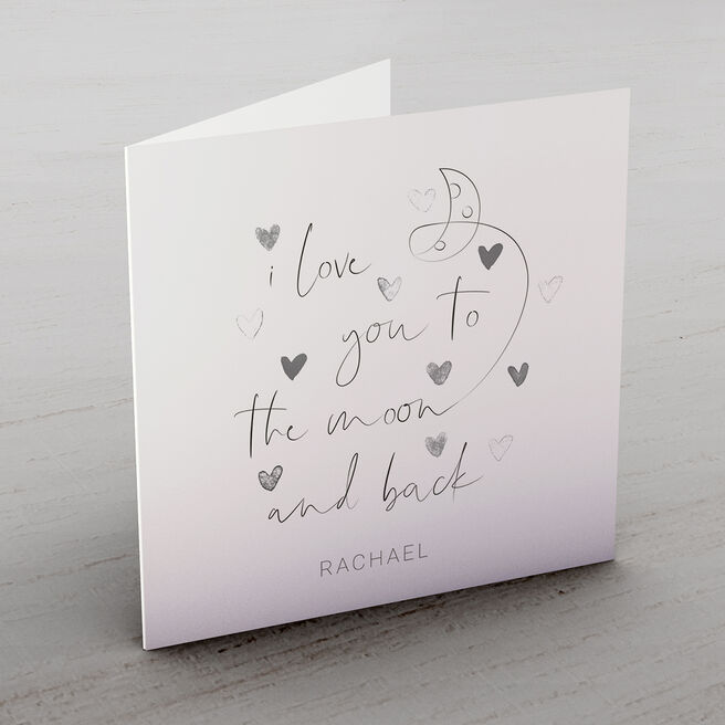 Personalised Card - Love You To The Moon