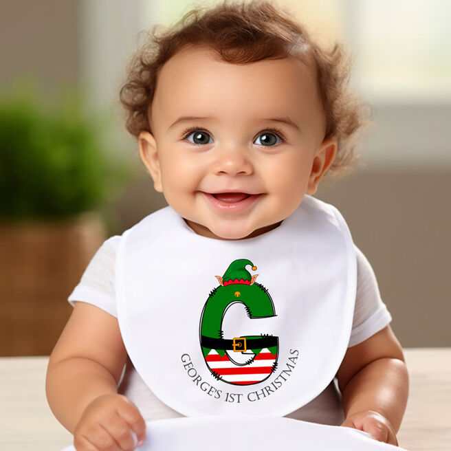Personalised Christmas Elf Letter Babywear