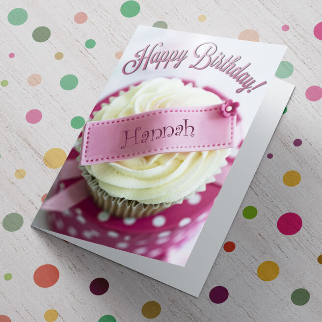 Personalised Card - Birthday Cupcake