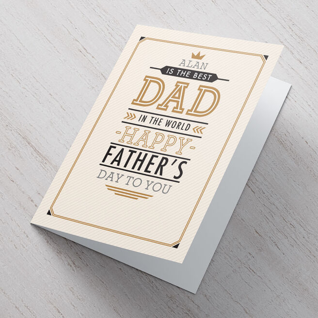 Personalised Father's Day Card - Happy Father's Day To You