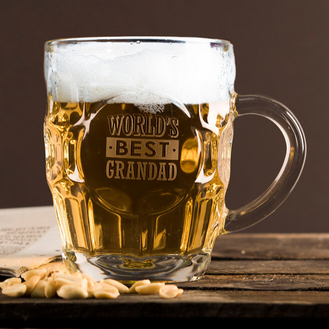 Personalised Dimple Pint Glass - World's Best