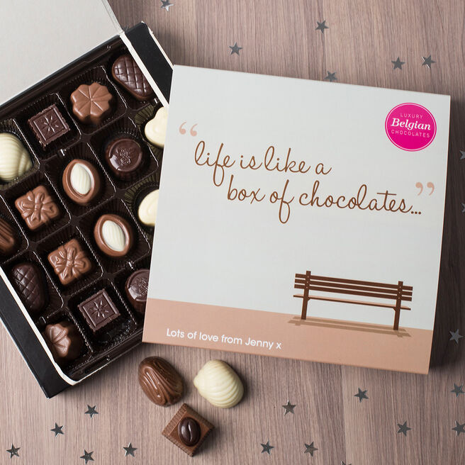 Personalised Belgian Chocolates - Life Is Like A Box Of Chocolates