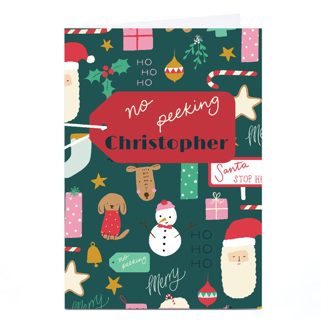 Personalised Sazerelli Designs Christmas Card - Christmas Icons