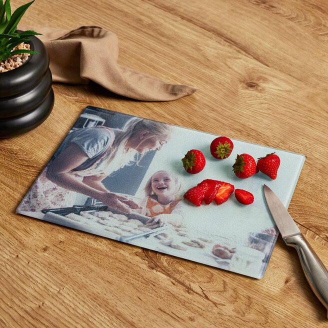 Personalised Photo Glass Chopping Board - 28.5 X 20cm