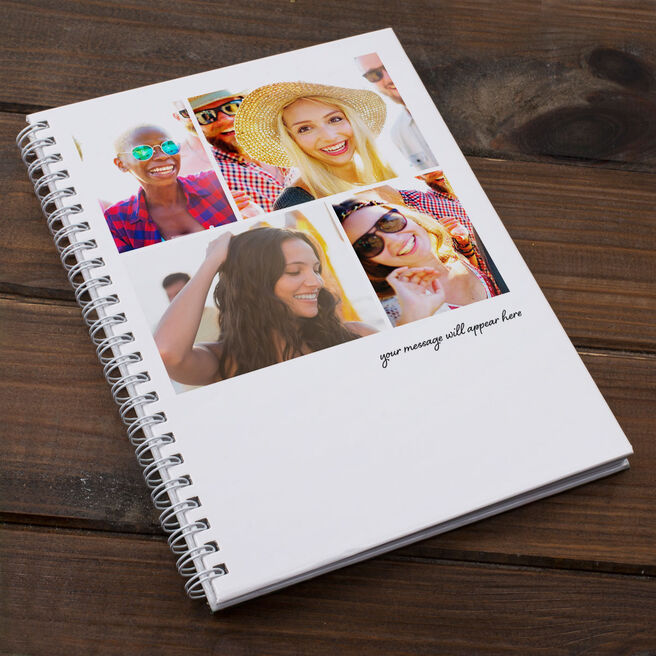 Photo Upload Notebook - Four Photos & A Message