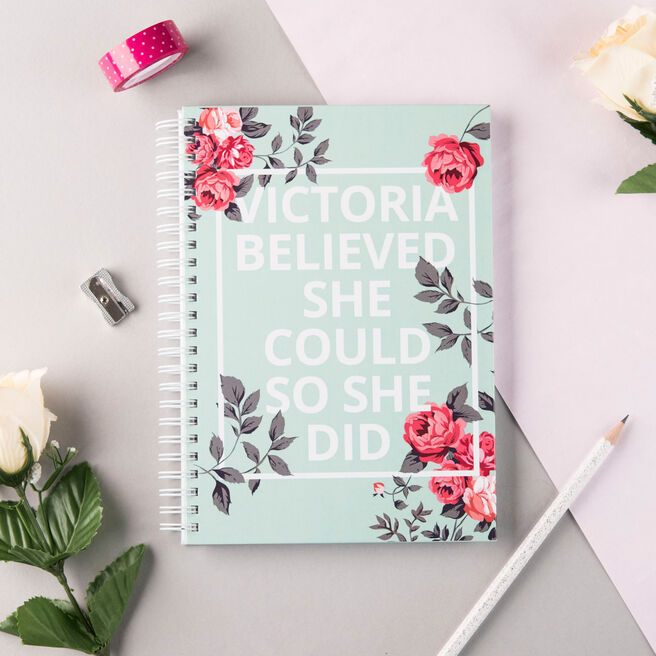 Personalised Notebook - Believed She Could