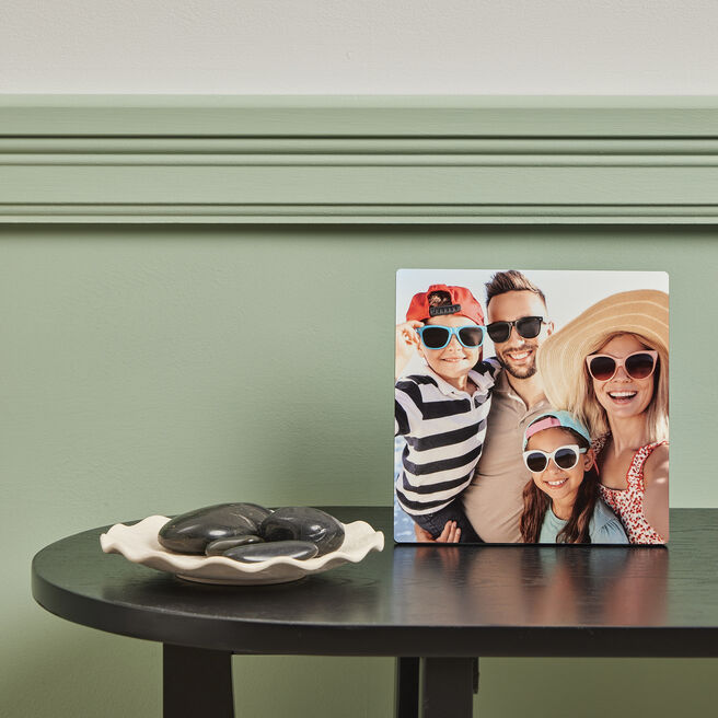 Personalised Photo Upload 6 x 6 Inch Wooden Photo Panel Square