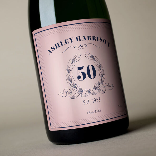 Luxury Personalised Champagne - Pink Vintage