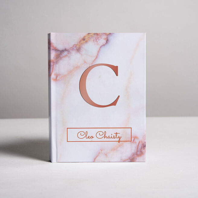 Personalised Diary - Copper Marble Initial