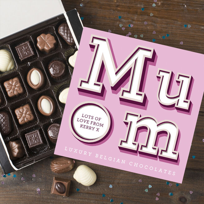 Personalised Belgian Chocolates - Mum