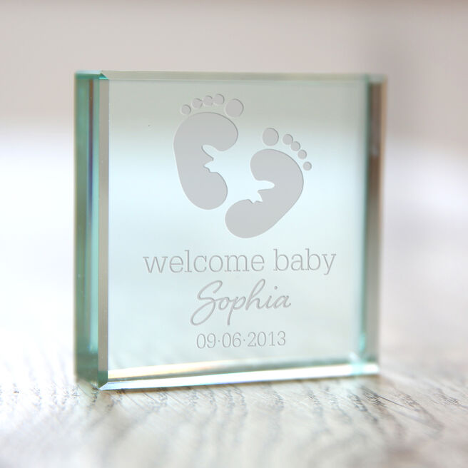 Personalised Glass Token - Welcome Baby