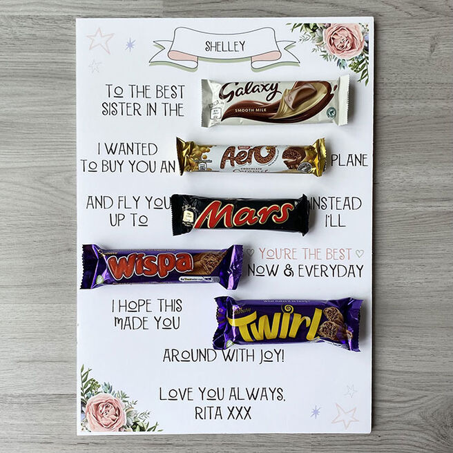 Personalised Sister Chocolate Board