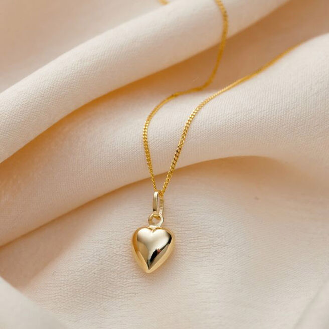 Personalised 9ct Gold Heart Charm Necklace