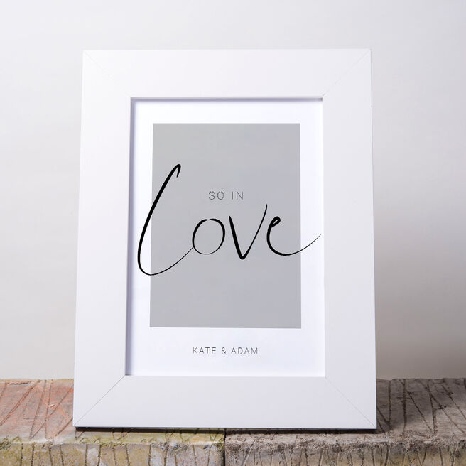Personalised Framed Print - So In Love