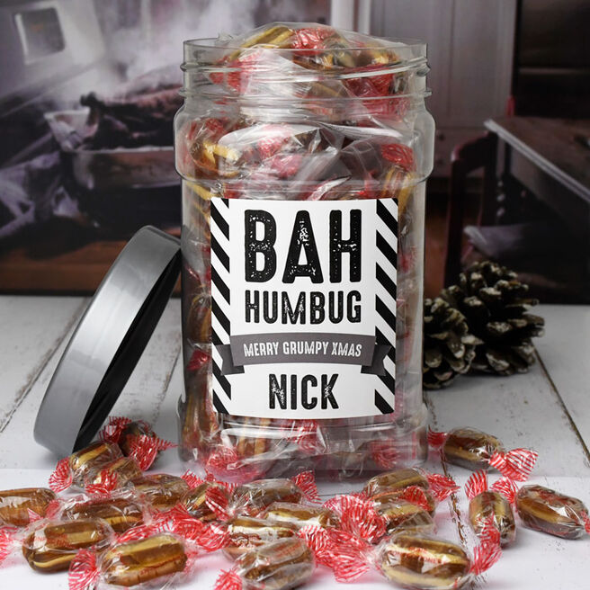 Personalised Bah Humbug Sweet Jar