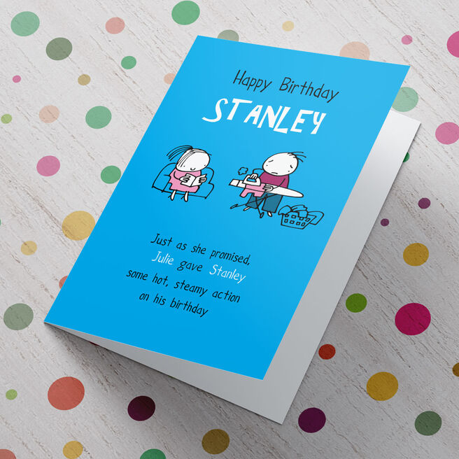 Personalised Card - Hot, Steamy Action