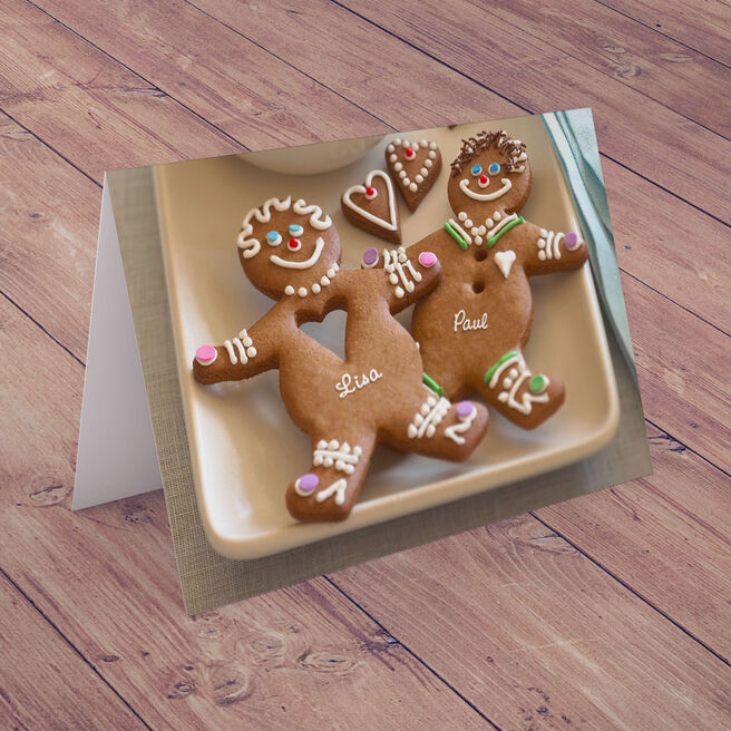 Personalised Card - Gingerbread Couple