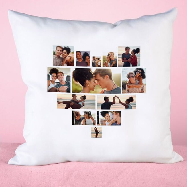 Multi Photo Upload Cushion - Heart Shape - Valentine's Day
