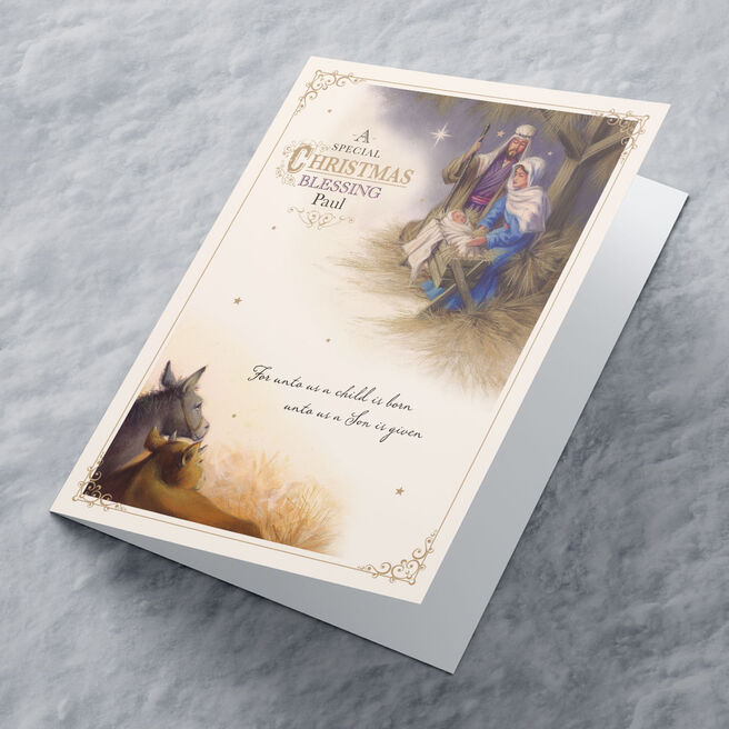 Personalised Christmas Card - A Special Christmas Blessing