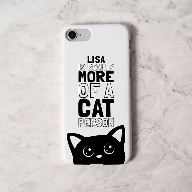 Personalised iPhone Snap Cover - More of a Cat Person