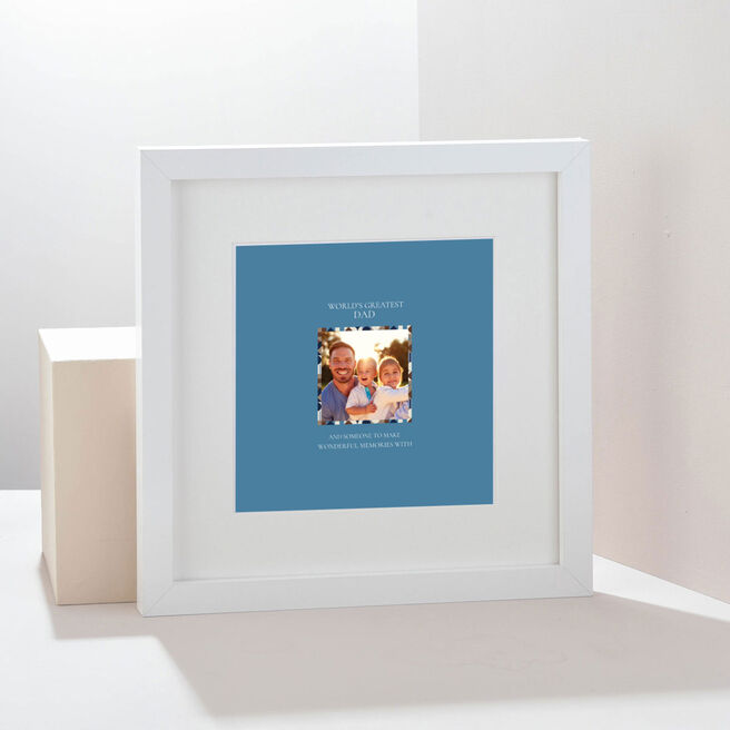Personalised Father's Day Square Framed Print - World's Greatest Dad