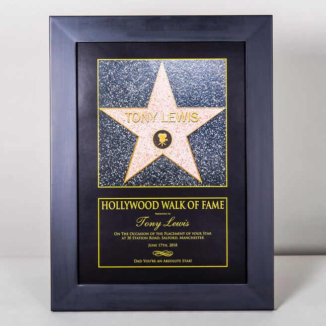 Personalised Framed Print - Hollywood Walk Of Fame
