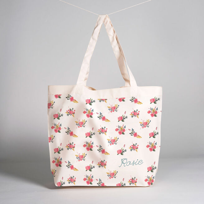 Personalised Tote Bag - Watercolour Floral