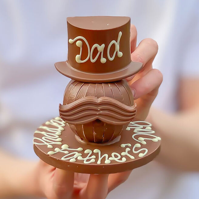 Personalised Terry's Chocolate Orange® with Hat and Tash on a Plaque