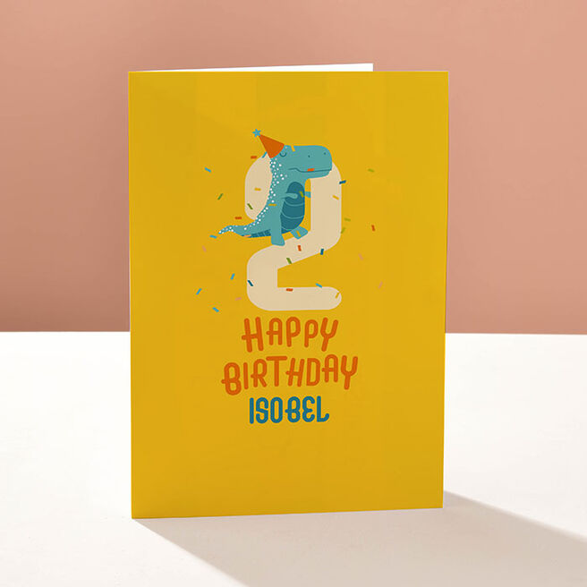 Personalised Birthday Card - Dino Two