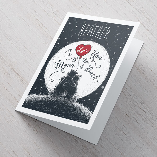 Personalised Card - To The Moon & Back
