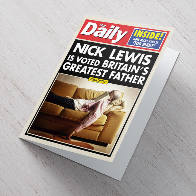 Photo Upload Card - Britain's Greatest Father Headline