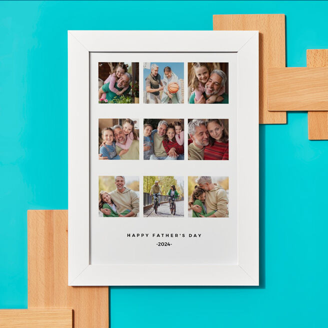 Multi Photo Upload Framed Print - Father's Day Memories