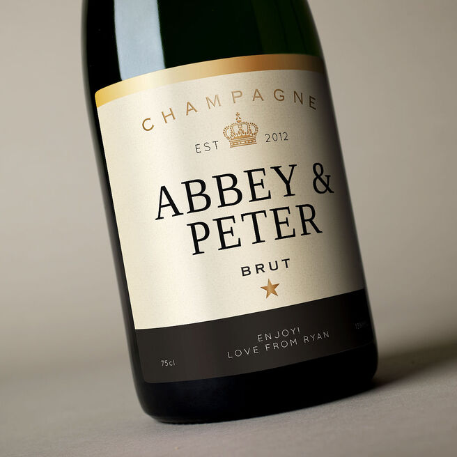 Luxury Personalised Champagne - Classic Star