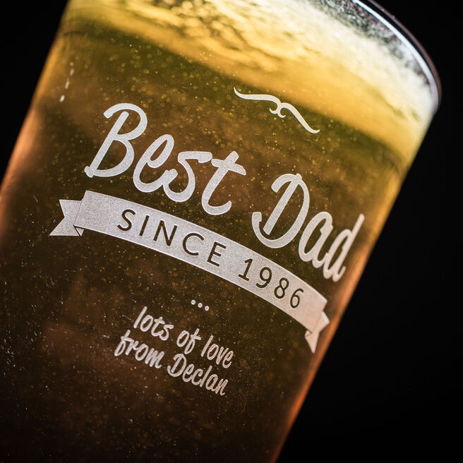 Personalised Pint Glass - Best Dad
