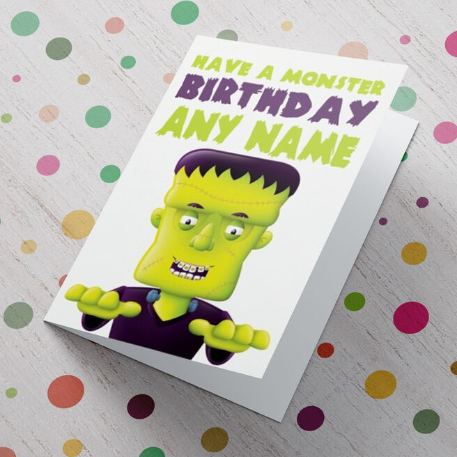 Personalised Card - Monster Birthday
